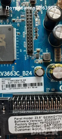 MainBoard CV3663C_B24, снимка 3 - Части и Платки - 48352564