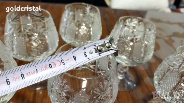 Кристални чаши за коняк, снимка 5 - Антикварни и старинни предмети - 50236441