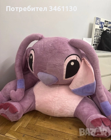 Плюшен голям стич висок 1 м 140 см обиколка  - като нов