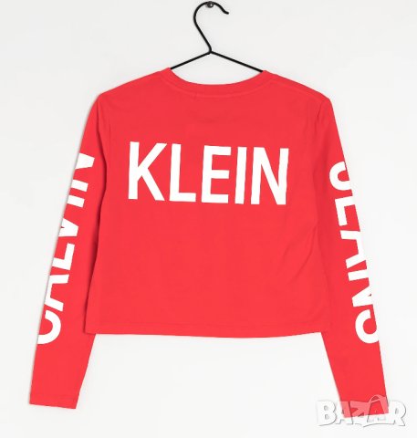 Calvin Klein Jeans Logo Оригинална Дамска Тениска Блуза XS
