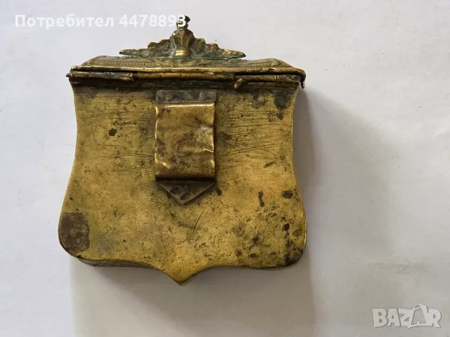 Автентичен фишеклък барутник паласка, снимка 7 - Антикварни и старинни предмети - 56255776