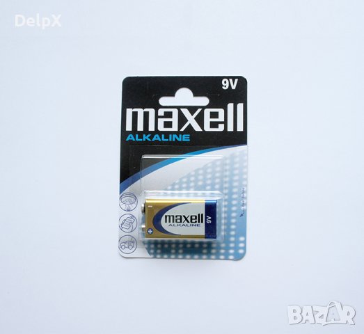 Алкална батерия MAXELL 9V 6LR61 (MN1604), снимка 1 - Друга електроника - 42632827