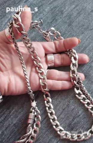 Рокерски ланец стомана / Уникален с различни плетки, снимка 10 - Колиета, медальони, синджири - 48565239