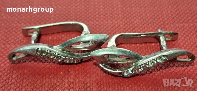Сребърни обеци, снимка 2 - Обеци - 52713605