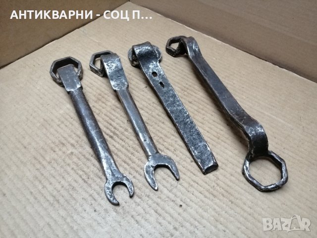 Комплект Стари Ковани Каруцарски Ключове / 4 Броя. Стар Кован Каруцарски Ключ. , снимка 8 - Антикварни и старинни предмети - 44419973