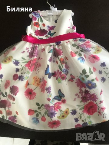 Страхотна детска рокля Monsoon на цветя и пеперуди, снимка 1 - Детски рокли и поли - 29188590