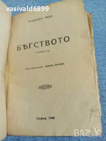 Фридрих Гризе - Бягството , снимка 4 - Художествена литература - 55894191