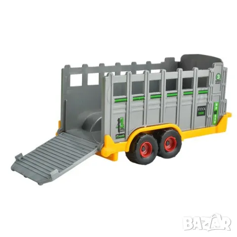 Детски трактори с ремарке / Трактор играчка - комплект от 6 машини, снимка 9 - Коли, камиони, мотори, писти - 49613931