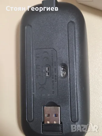 Ултратънка акумулаторна безжична мишка (Wireless Mouse), пристигаща в комплект с USB кабел , снимка 2 - Клавиатури и мишки - 55806300