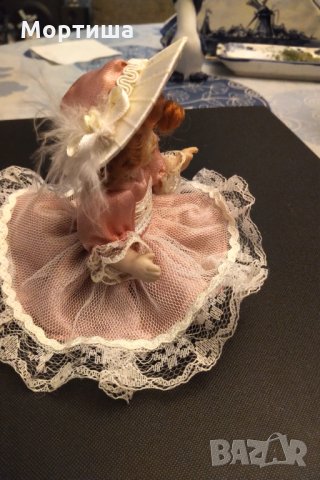 Двойка барокови изцяло порцеланови куклички , снимка 4 - Колекции - 29545979