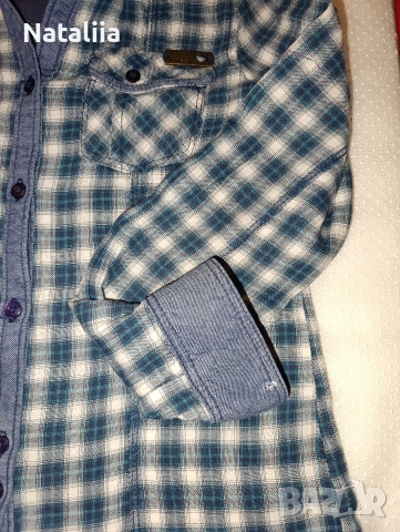 илна риза в каре „Greeks“ – 10 г / 140 см, снимка 5 - Детски ризи - 52827921