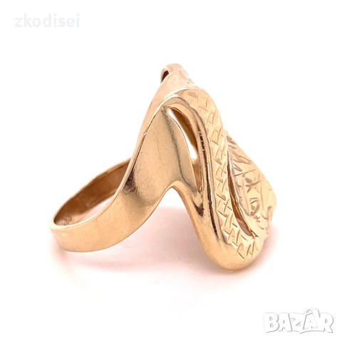 Златен дамски пръстен 4,00гр. размер:56 14кр. проба:585 модел:36335-1, снимка 3 - Пръстени - 53045915