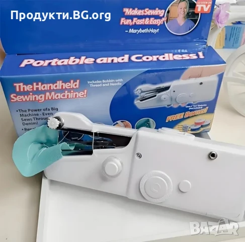 Преносима Ръчна Шевна Машина с Комплект Макари и Игли, снимка 8 - Други стоки за дома - 50815395