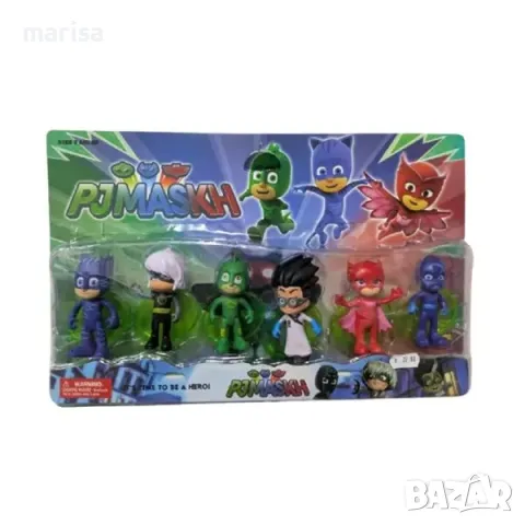 Фигури Пи Джей Маск с поставки, фигурки PJ Mask, 6 броя, снимка 1