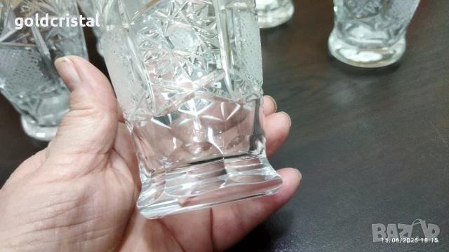 кристални чаши за вода , снимка 9 - Антикварни и старинни предмети - 43697513
