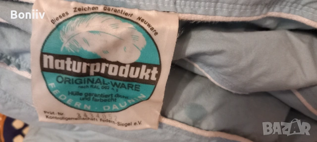 Завивка с естествен пълнеж от гъши пера и пух , снимка 3 - Олекотени завивки и одеяла - 53211895