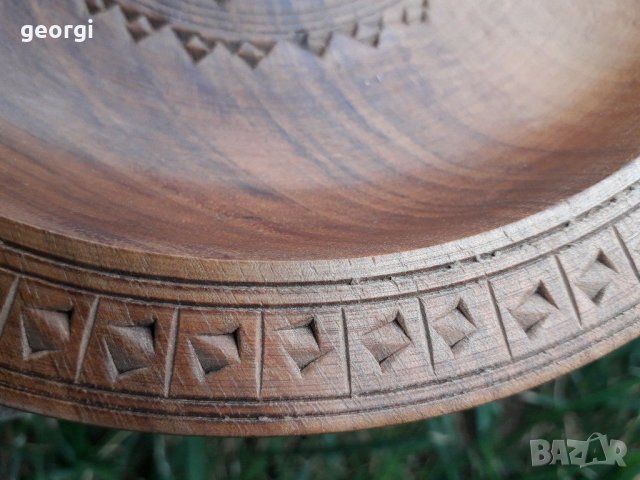 Дървена чиния,  дърворезба   18/2, снимка 3 - Декорация за дома - 29719773