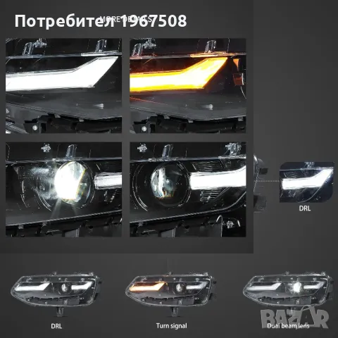 Комплект LED фарове с динамични мигачи за Chevrolet Camaro 2019 - 2024, снимка 3 - Части - 47995263