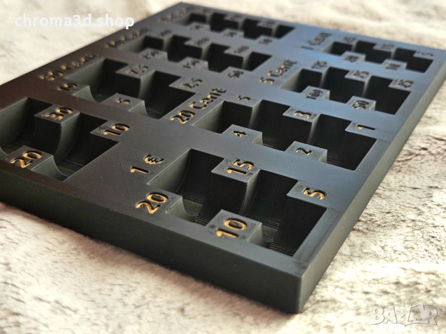 Компактен малък Евро монетник. Compact and small euro coins tray, снимка 5 - Друго търговско оборудване - 53078983