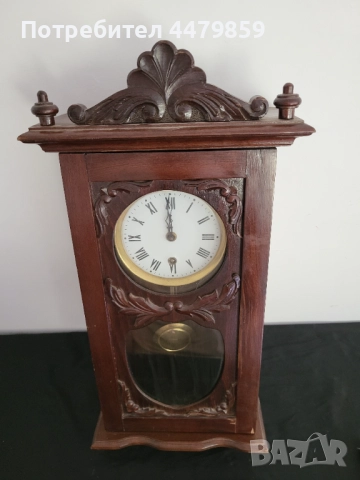 Античен стар стенен часовник с махало , снимка 2 - Антикварни и старинни предмети - 51767805