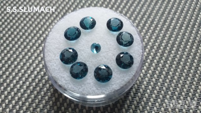 Син топаз 8,35ct., снимка 3 - Обеци - 42619492