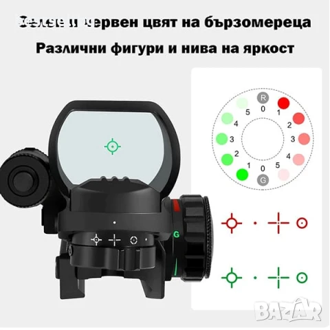 Тактически бързомер с лазерен мерник прицел за еърсофт въздушна пушка пистолет лов оръжие лък евтин, снимка 7 - Оборудване и аксесоари за оръжия - 51178688
