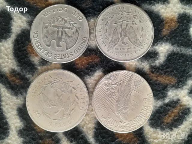 Продава се еднодолорови американски монети копие, снимка 6 - Нумизматика и бонистика - 49266606