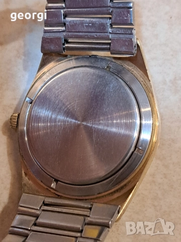 съветски позлатен часовник Poljot с метална верижка Полет , снимка 3 - Мъжки - 52668207