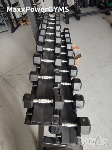 Чисто нови хексагонови дъмбели сет от 5 до 30 кг, снимка 3 - Фитнес уреди - 44385837