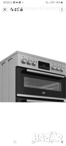 Керамична готварска печка с две фурни BEKO , снимка 4 - Печки, фурни - 51235455