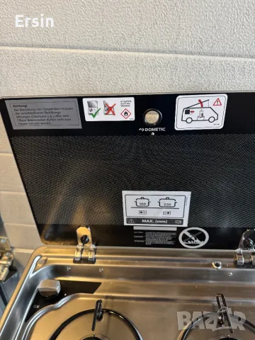 Комбинация готварска печка-мивка със стъклен капак от 2 части DOMETiC цена 1.100 лева  , снимка 4 - Газови котлони - 48462536