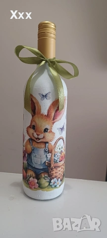 Великден-бутилка с великденско зайче