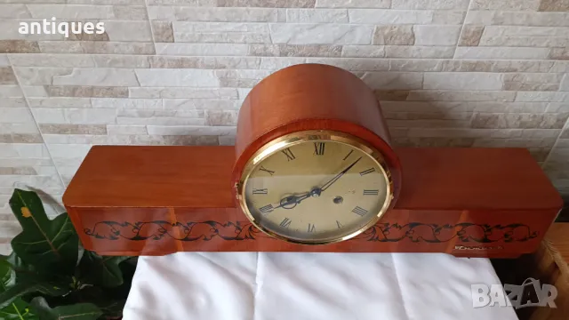 Голям каминен часовник - Янтарь / Jantar - Антика - 1970", снимка 5 - Антикварни и старинни предмети - 49543449