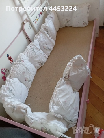 Бебешки-детски балдахин, обиколници,матрак алое вера и чаршафчета, снимка 7 - Спално бельо и завивки - 51487335