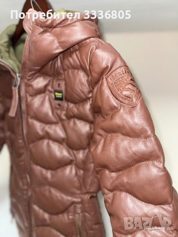 Кожено зимно яке, снимка 3 - Якета - 44737972