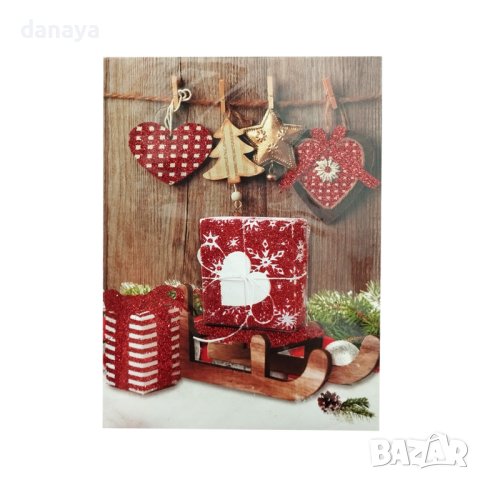 4245 Музикална коледна картичка с червен плик Merry Christmas, снимка 5 - Коледни подаръци - 42825967