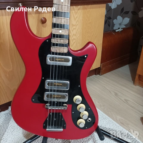 българска ретро китара орфей, снимка 7 - Китари - 54065355