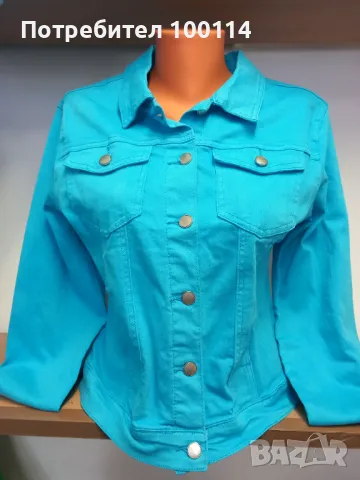 Дънково дамско яке светлосиньо, снимка 1