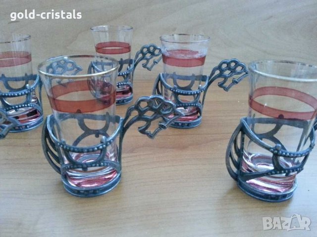 Руски стакани подстакани чашки чаши, снимка 6 - Антикварни и старинни предмети - 30720382