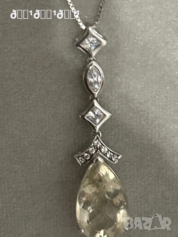 Изключително изискано сребърно колие с Топази , снимка 4 - Колиета, медальони, синджири - 52840742
