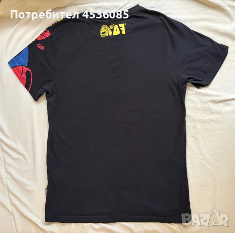 Мъжка тениска CROPP с щампа шарен робот-Рамер М, снимка 2 - Тениски - 51171907