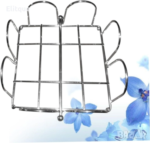 Луксозен метален салфетник в сребристо, ‎18,5 x 1 x 7,62 cm, снимка 8 - Други стоки за дома - 52901370