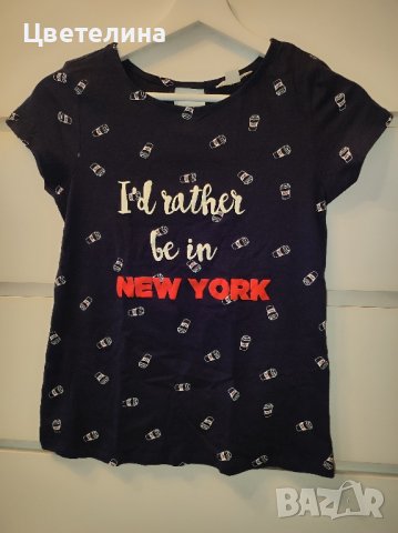 Дамска тъмносиня тениска SPRINGFIELD размер XS цена 15 лв.