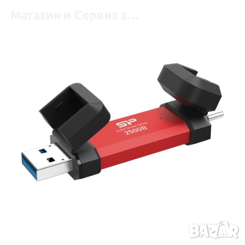 Външен SSD Silicon Power DS72 Red - 250GB, снимка 3 - Твърди дискове - 52485233