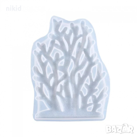 фин Корал Водорасло силиконов молд форма за украса торта с фондан шоколад смола, снимка 3 - Форми - 36524505