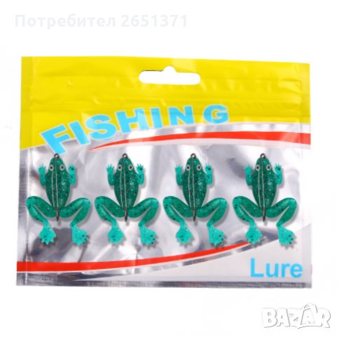 Силиконова примамка с единична кука, жабка – 5,2 гр./6 см., снимка 3 - Стръв и захранки - 34533378