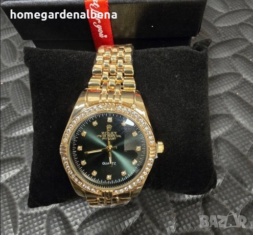 Дамски луксозни часовници с кристали — метална верижка — различни модели и цветове, снимка 18 - Дамски - 54233069