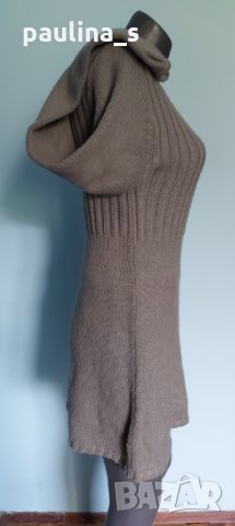 Два броя / Сива сезонна рокля тип туника с буфон ръкави , снимка 5 - Рокли - 34205125