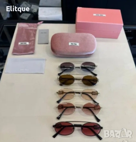 Слънчеви очила miu miu tom ford с ув защита и черен обикновен калъф 