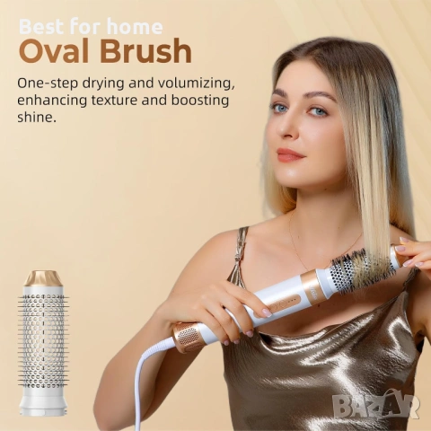 UKLISS  7-в-1 сешоар -сушене,изправяне, къдрене, обем, масажиране, йонна грижа , снимка 4 - Маши за коса - 53282160